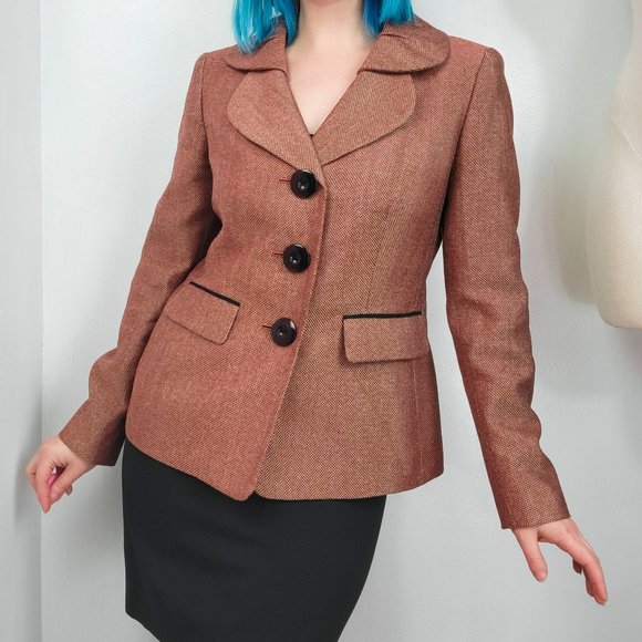 Le Suit Jackets & Blazers - Vintage 90s Metallic Rose Gold Blazer Jacket